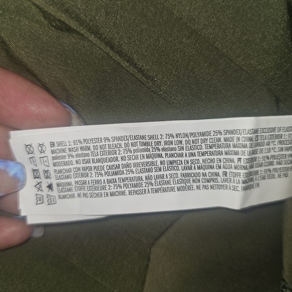 Olive Green Pleated Skirt - Picture 7 of 12